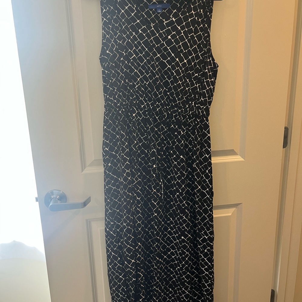 Black and White Patterned Dress